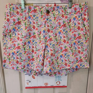 Gap - Gap for Good Multicolor Floral 5" Cotton Blend Shorts in Size 14